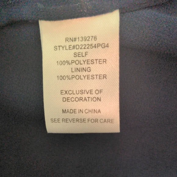 EUC✨ DANIEL RAINN navy women's XL Camila Ruffle Detail 3/4 sleeve Blouse - Picture 13 of 17